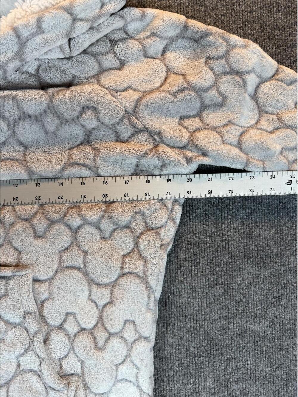 Disney Cozy Faux Fur Hooded Pullover Long Sweatshirt Medium - Mickey Mouse Print - Picture 5 of 7